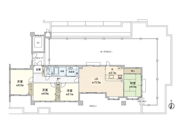 ユーハウス第2津島 間取図(平面図)