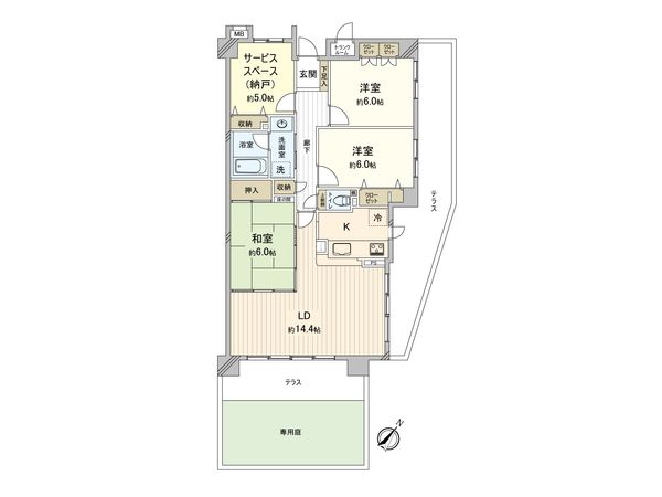 宝マンション八田ステーション 間取図(平面図)