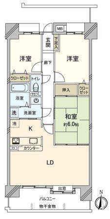 アメニティ大治 一番館 間取図