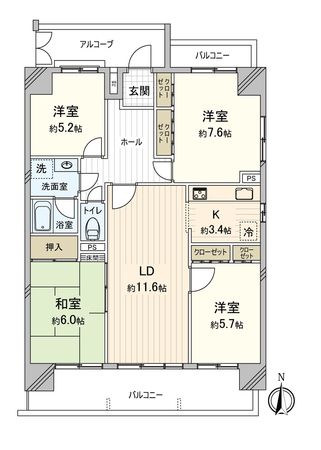 アベニュー神守 間取図(平面図)