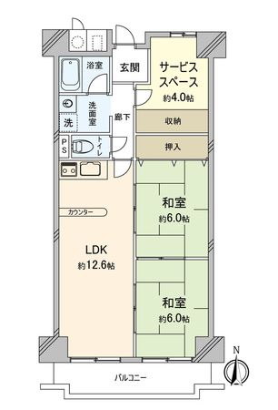 リリーハイツ港 間取図(平面図) リリーハイツ港 間取図(平面図)