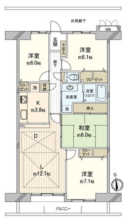 スペリア佐屋 南館 間取図(平面図) スペリア佐屋 南館 間取図(平面図)