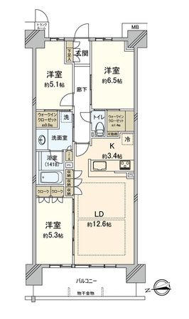 パークホームズLaLa名古屋みなとアクルスガーデンスクエア 間取図(平面図) パークホームズLaLa名古屋みなとアクルスガーデンスクエア 間取図(平面図)