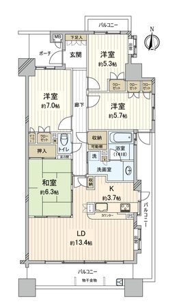 ファミールいろは公園 間取図(平面図) ファミールいろは公園 間取図(平面図)