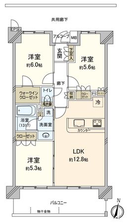 ヴェルディーク荒子川公園 間取図(平面図)