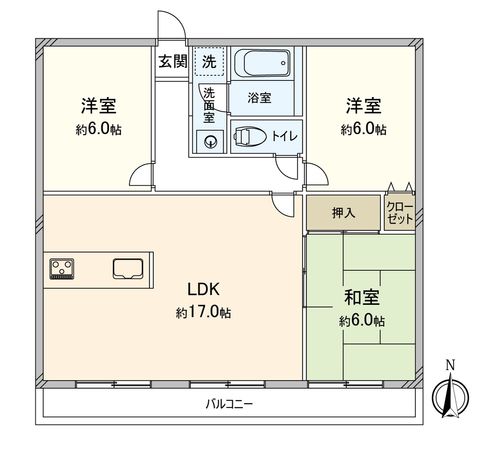 宝マンション昭和橋公園 間取図(平面図) 間取図(平面図)