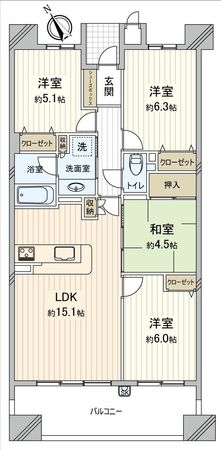 ファミール港陽ベイレジデンス 間取図(平面図)