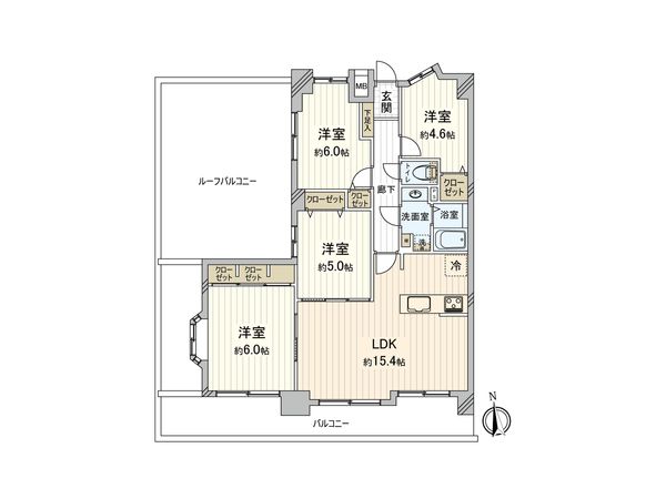 宝マンション富田町 間取図(平面図) 間取図(平面図)