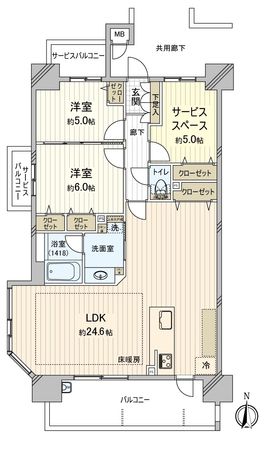 カルティア高畑公園 間取図(平面図)