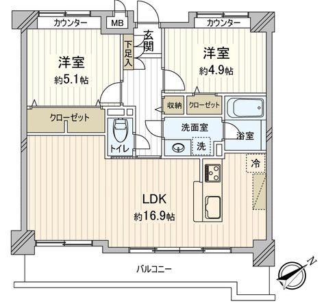 ライオンズマンション吉津 間取図(平面図) ライオンズマンション吉津 間取図(平面図)