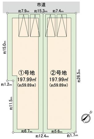 緑区藤塚3丁目 2号地 区画図 緑区藤塚3丁目 2号地 区画図