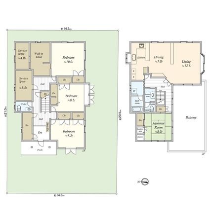 長久手市蟹原 戸建 間取図(平面図)