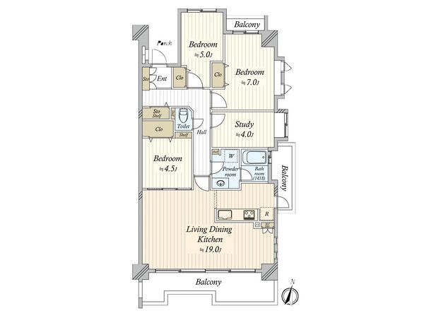 主税町シティハウス 間取図(平面図) 主税町シティハウス 間取図(平面図)