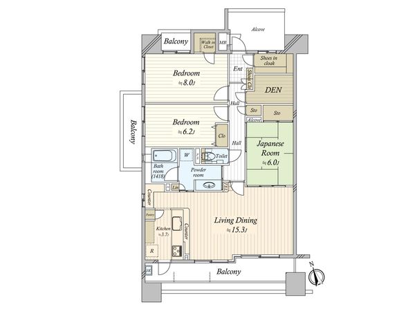 ロフティ奥町 間取図(平面図) 間取図(平面図)