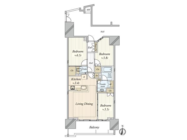 プラウド高岳 間取図(平面図) 間取図(平面図)
