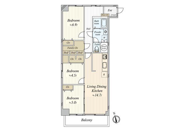 ファミール富士見 間取図(平面図) ファミール富士見 間取図(平面図)