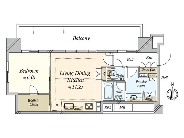 プラウドタワー名古屋伏見 間取図(平面図)