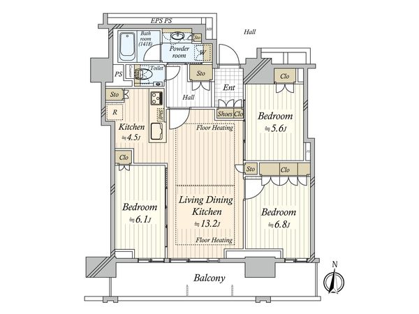 プラウドタワー名古屋丸の内 間取図(平面図) 間取図(平面図)