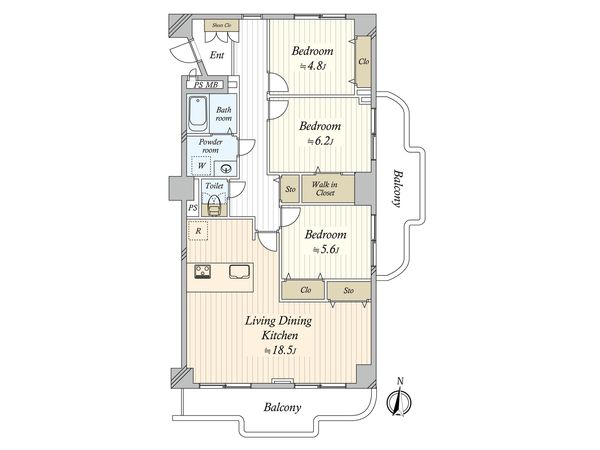 七小レックスマンション 間取図(平面図) 七小レックスマンション 間取図(平面図)