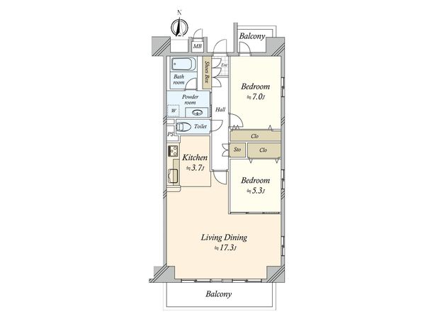 プリモーラ丸の内 間取図(平面図)