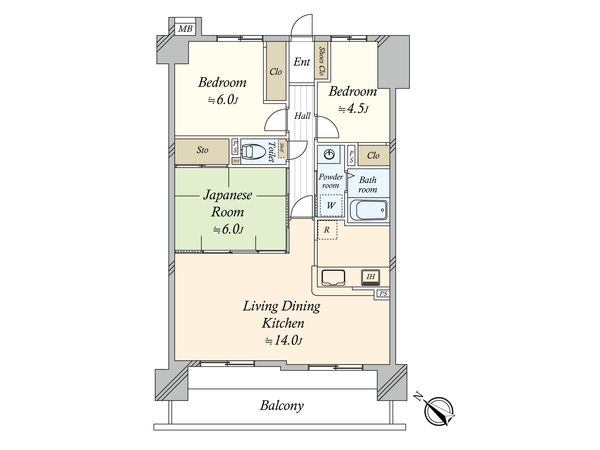 宝マンション鳴子 間取図(平面図) 宝マンション鳴子 間取図(平面図)