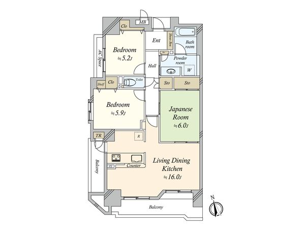 ユニーブル代官町 間取図(平面図) 間取図(平面図)