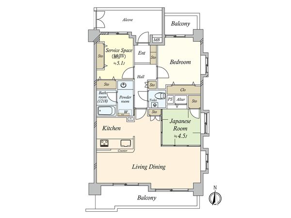 ライオンズシティ代官町 間取図(平面図)