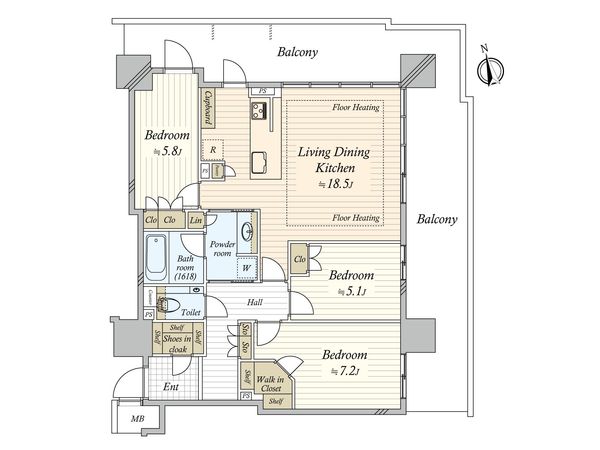 ザ・ファインタワー名古屋今池 間取図(平面図)