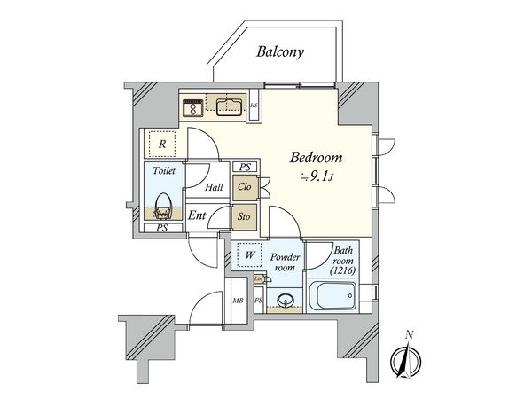 オープンレジデンシア栄THE COURT 間取図(平面図)