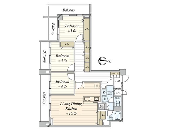 ハイツサンライズ 間取図(平面図) ハイツサンライズ 間取図(平面図)