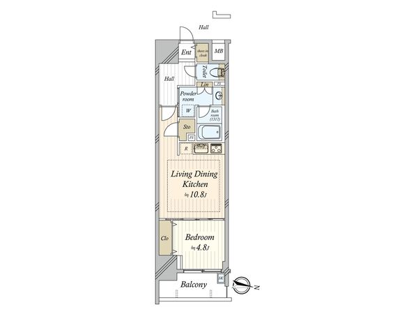 プレサンスロジェ栄三丁目 間取図(平面図)
