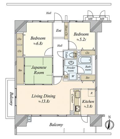 コラボシティ大須 間取図(平面図)