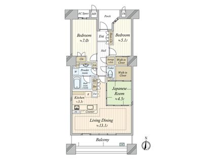 ヴィークタワー東白壁 間取図(平面図) 間取図(平面図)