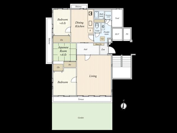 マンション徳川苑 間取図(平面図) マンション徳川苑 間取図(平面図)