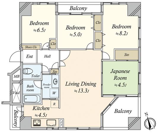藤和シティコープ鶴舞 間取図(平面図)