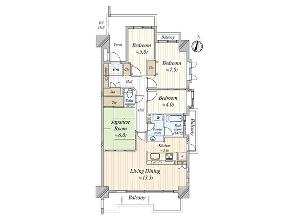 主税町シティハウス 間取図(平面図) 主税町シティハウス 間取図(平面図)