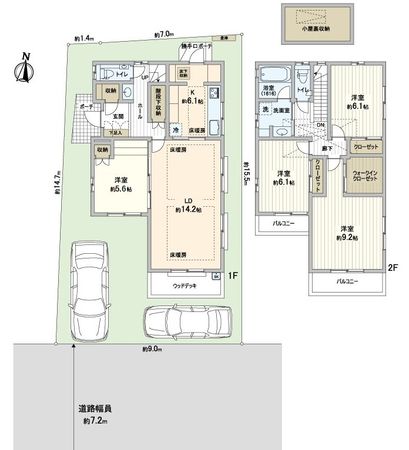 千種区本山町1丁目 間取図(平面図) 千種区本山町1丁目 間取図(平面図)