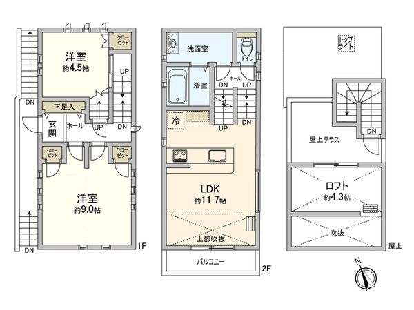 千種区日和町1丁目 間取図(平面図) 千種区日和町1丁目 間取図(平面図)