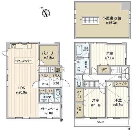 千種区日和町1丁目 間取図(平面図)