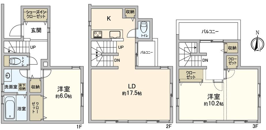 千種区田代町字蝮池上 新築戸建 間取図(平面図) 千種区田代町字蝮池上 新築戸建 間取図(平面図)