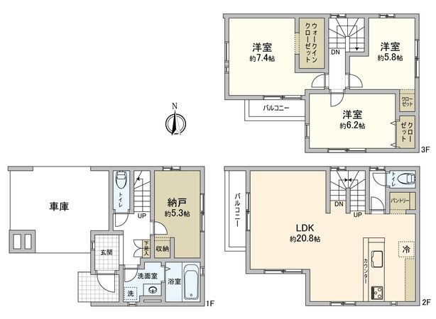 千種区上野1丁目 間取図(平面図) 千種区上野1丁目 間取図(平面図)