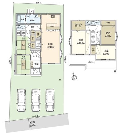 北名古屋市熊之庄屋形 間取図(平面図) 北名古屋市熊之庄屋形 間取図(平面図)