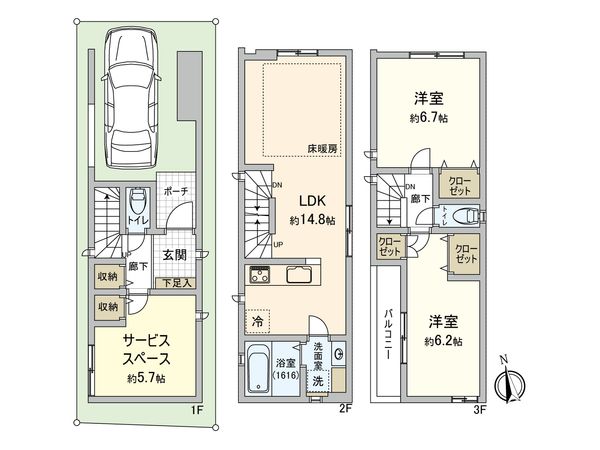 千種区春岡2丁目 間取図(平面図) 千種区春岡2丁目 間取図(平面図)