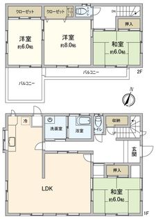 天白区表山1丁目 間取図(平面図)