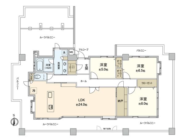 ユニロイヤル徳川園 間取図(平面図) ユニロイヤル徳川園 間取図(平面図)