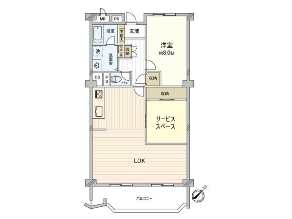 希望が丘ハイツ B棟 間取図(平面図) 間取図(平面図)