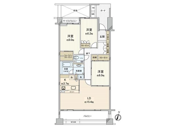グランドメゾン日和町 間取図(平面図)
