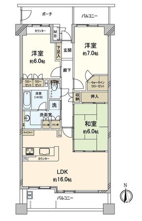 パーク・ホームズ鹿子町 間取図(平面図) パーク・ホームズ鹿子町 間取図(平面図)