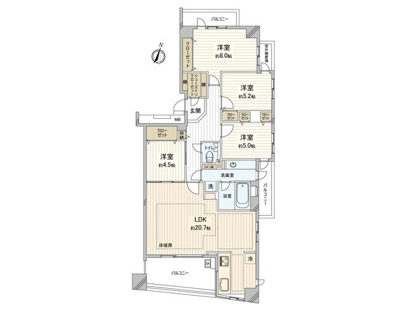 パークハイム覚王山 間取図(平面図) パークハイム覚王山 間取図(平面図)