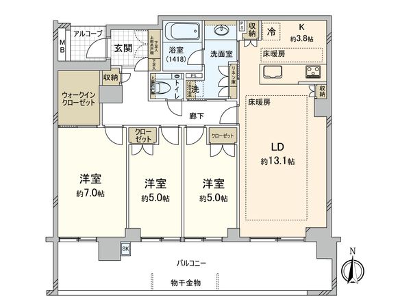 グランドメゾン覚王山菊坂町 間取図(平面図) グランドメゾン覚王山菊坂町 間取図(平面図)